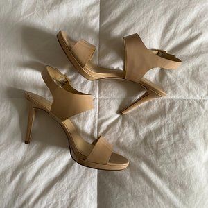 michael kors heels! (beige/nude, size 6 1/2)